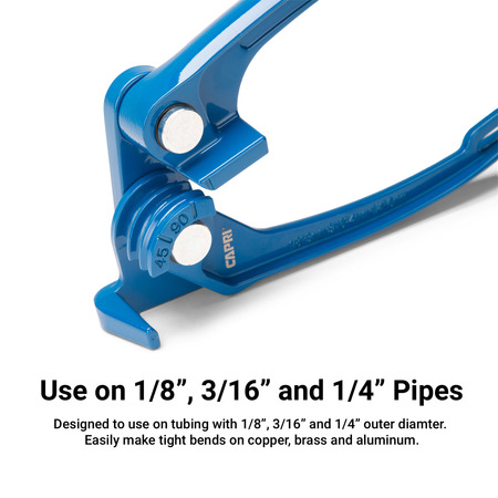 Capri Tools 1/8 in, 3/16 in, and 1/4 in Tube Bender CP21105